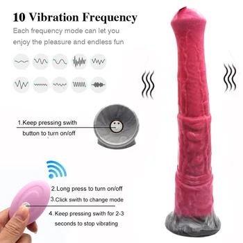 NNSX NEW Vibration Butt Plug Horse Dildo Silicone Remote Control Vibrating Anal Plug with Suction Cup Sexy Toys Shop for Women 4