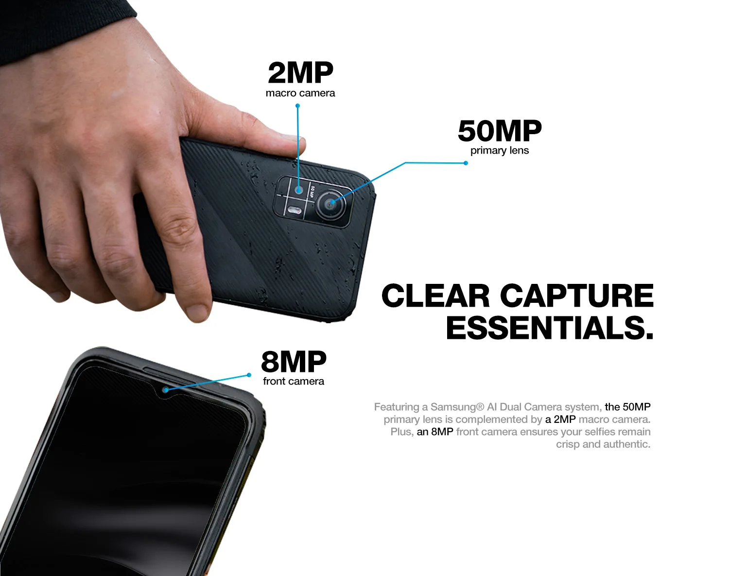 AGM H6 Rugged Smartphone  50MP Cam, UNISOC T606, 8GB+256GB, 90Hz FHD+, Waterproof/Dustproof/Shockproof - Endurance Battery