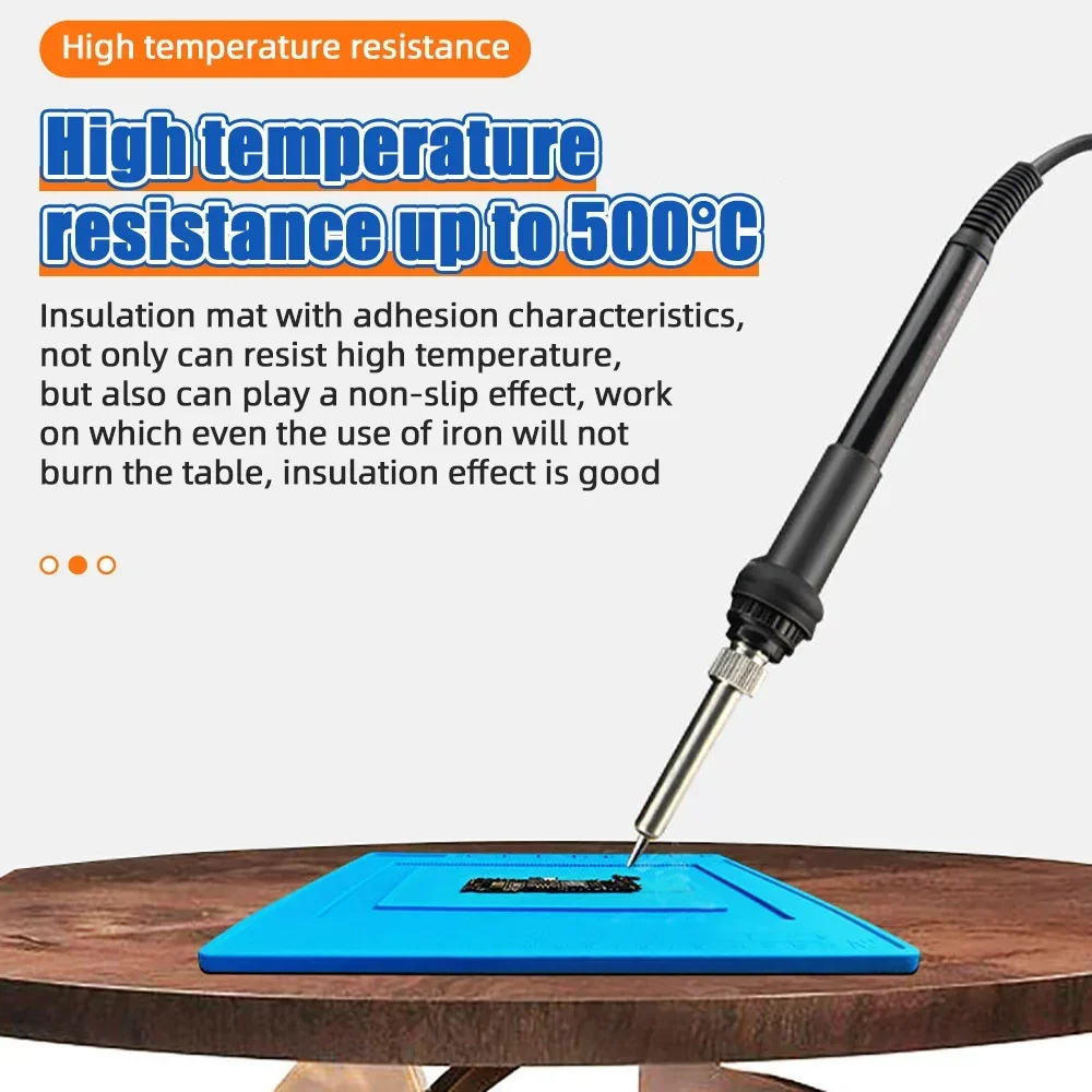 Enhanced Silicone Soldering Work Mat – Heat Resistant, Anti-Static, Magnetic