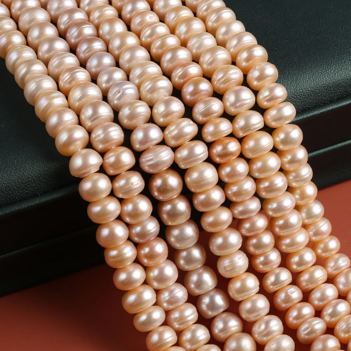 Natural Freshwater Pearl Flat Beads Purple Orange Loose Spacing Pearl Jewelry DIY Making Necklace Bracelet Accessories Gift