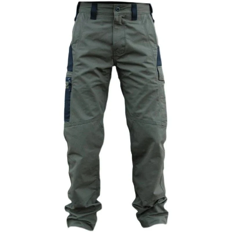 Wear Resistant Work Pant Man Multi-pocket Straight Cargo Trousers Outdoor Jogging Tactical Pants Spring Autumn Casual Trousers 3