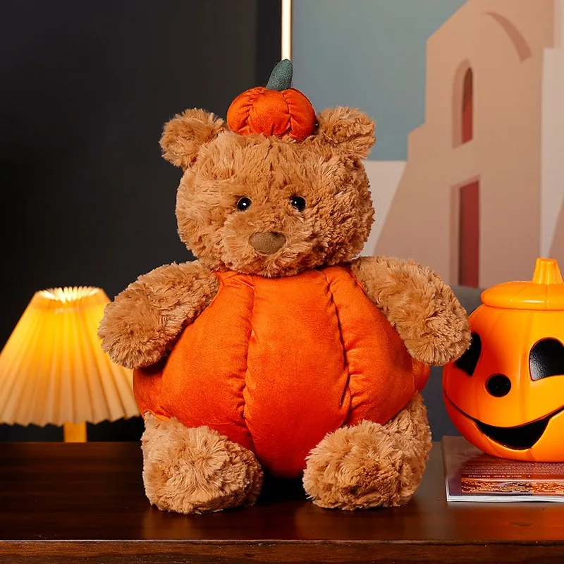 Halloween Plush Pumpkin Teddy Bear Stuffed Animal Toy - Perfect for Sp