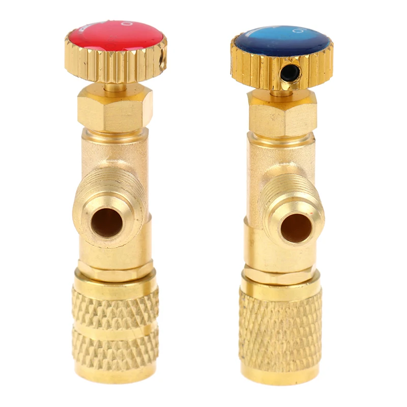 Hot!Liquid Safety Valve R410A R22 Air Conditioning Refrigerant 1/4 "Safety Adapter Air Conditioning Repair And Fluoride