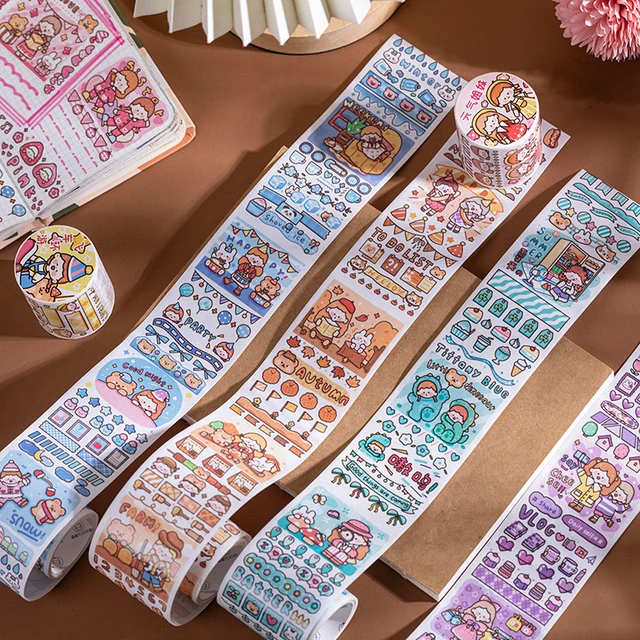 Washi Tape Little Lv Child Little Blue Child Lovely Long Cycle Sticker  Journal - AliExpress