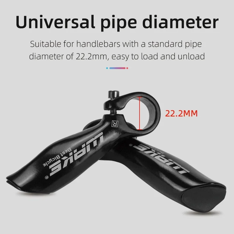 Bicycle Handlebar Auxiliary Aluminum Alloy Mountain Bike Handlebar Ends MTB Bull Horn Rest Handle Bar Bike Vice Handle Bar
