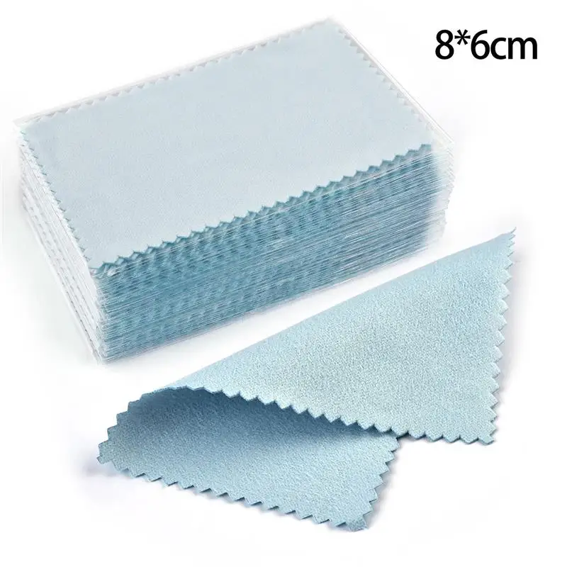 50-Piece Set of Soft Polishing Cloths for Jewelry Care and Cleaning