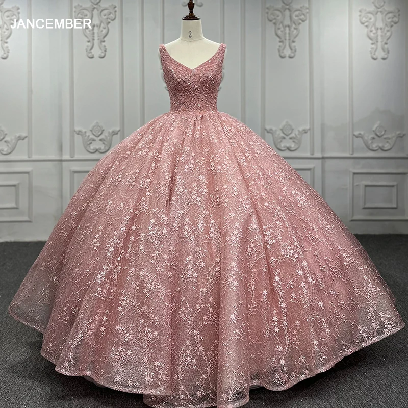 Elegant Evening Dresses For Women Lace Crystal Stones v Neck Sleeveless Floor Length DY8333 Vestidos De Noche 1