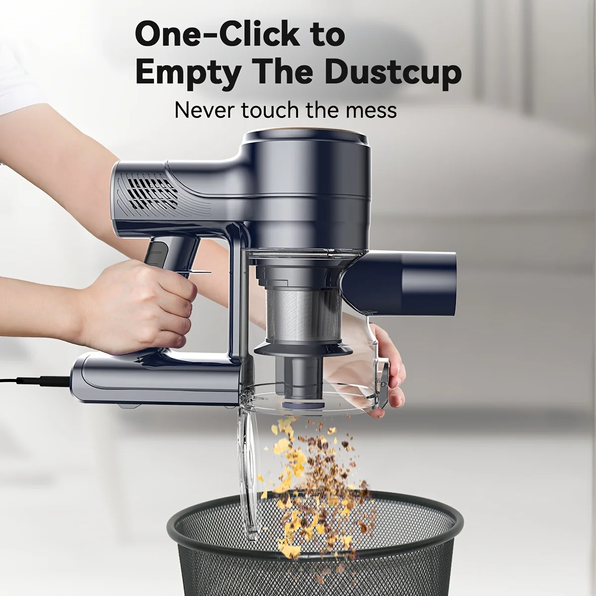 INSE I8 Corded Vacuum Cleaner Free-Stand Stick Vacuum 25KPa 600W Powerful 6 in1 Lightweight Handheld Cleaner for Carpet Pet Hair 5