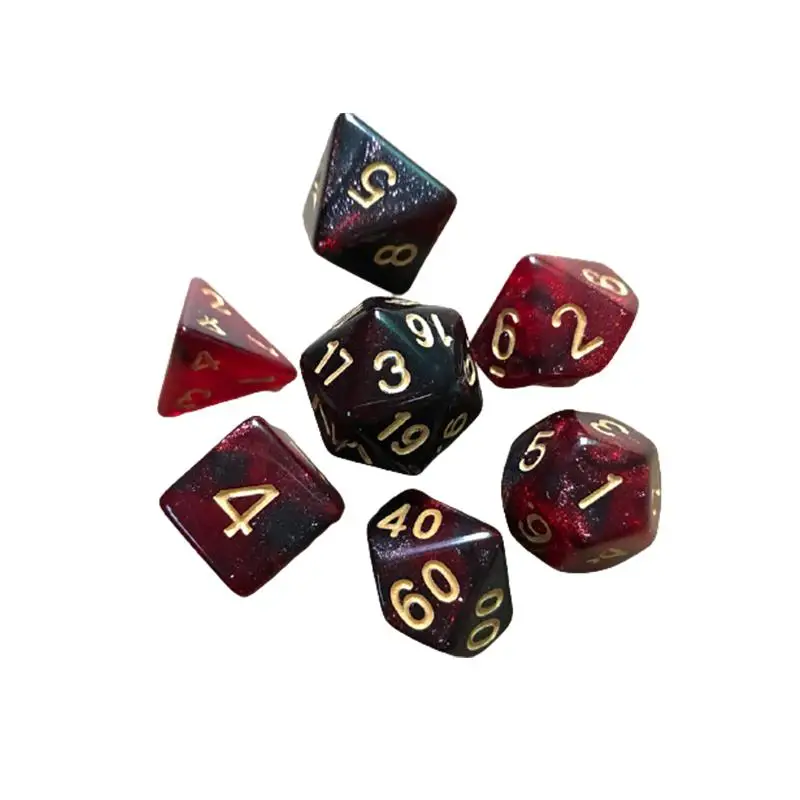 7 개/대 다면체 주사위 테이블 게임 주사위 게임을위한 멀티 컬러 DND RPG MTG 4 6 8 10 12 20 D4-D20