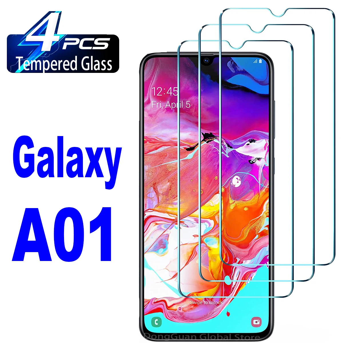

2/4Pcs Tempered Glass For Samsung Galaxy A01 Screen Protector Glass Film