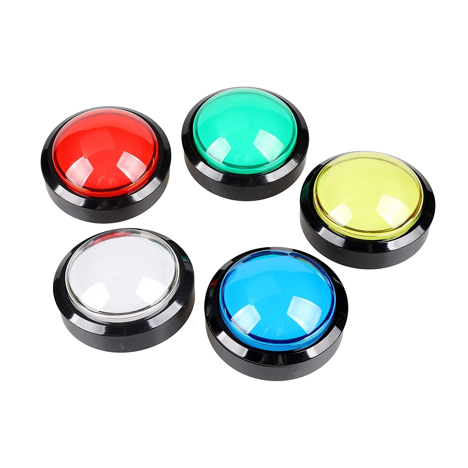 L93A-5X 아케이드 버튼 60Mm 돔형 2.36인치 LED 푸시 버튼(아케이드 머신 비디오 게임 콘솔용 마이크로 스위치 포함)