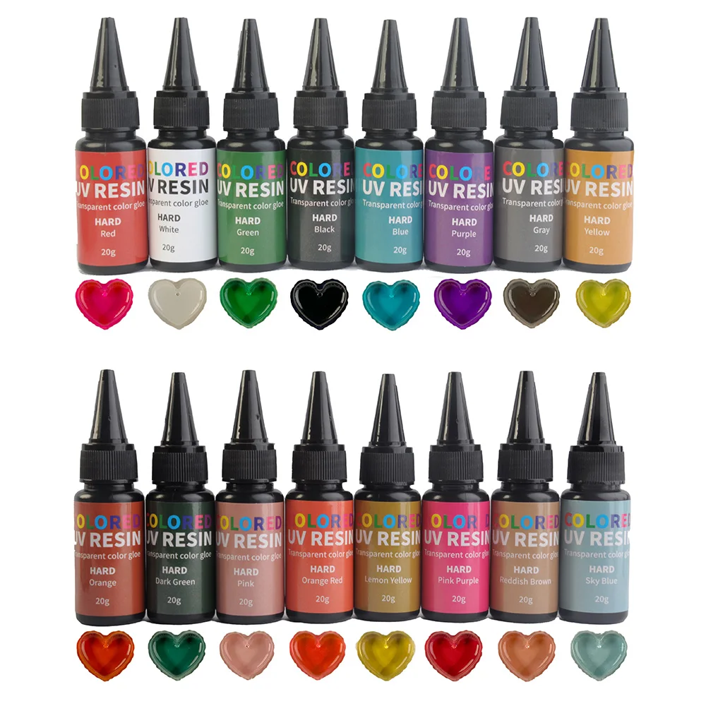 UV Resin Kit 16 Colors Fast Cure Odorless for Jewelry DIY Crafts