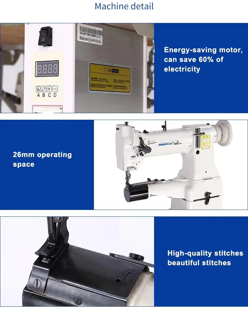 JK8B Single Compound Feed Cylinder Sewing Machine for Thick Leather Sewing Suita