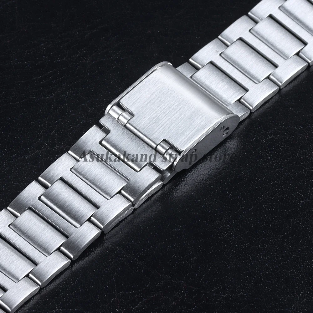 Sleek Stainless Steel 18mm Watch Band - Durable Metal Strap