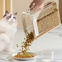 5.5L Transparent Rice Container Sealed Container Plastic Food Storage Containers with Lid Cereal Storage Box Kitchen Acceesories 2