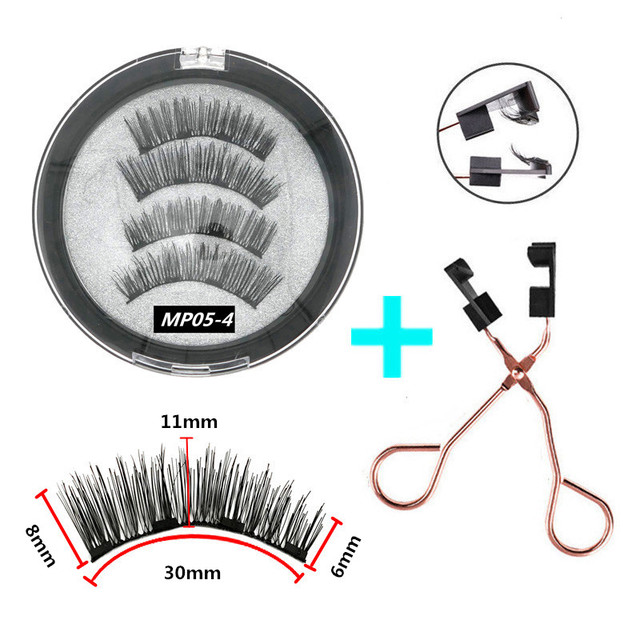 Pairs of Magnet Magnetic Eyelashes, Natural Handmade Mink hair, Reusable