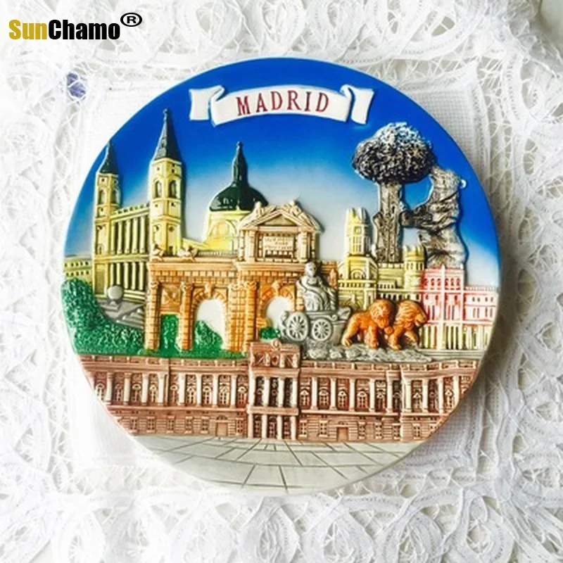 15cm Italian Sicilian Village Aegean Greek Creative Disk Background Decoration Display Hand-painted Ceramic Disctourist Souvenir 5