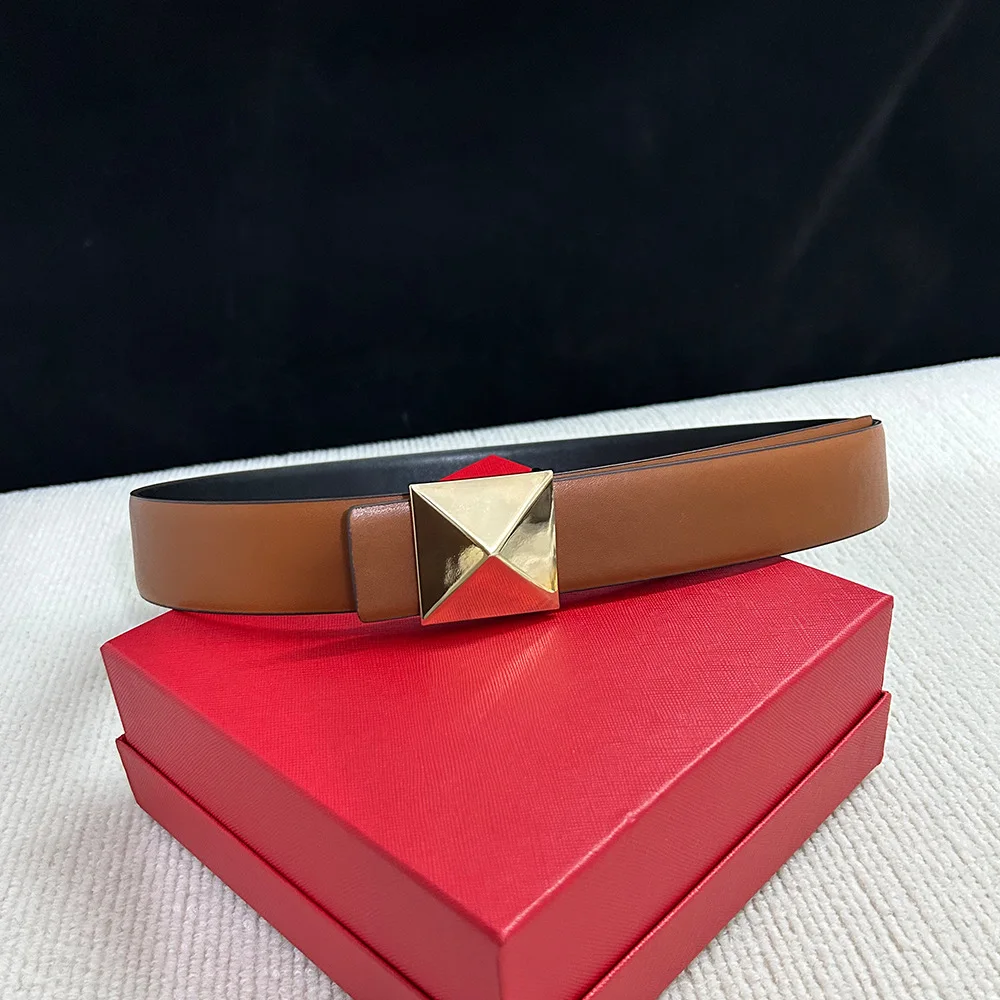 4CM Reversible Leather Women Belt for women dress