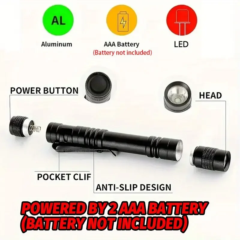 395nm UV Flashlight Mini LED Ultraviolet Pen Light Money Inspection Penlight Clip Pet Urine Stains Invisible Ink Detector