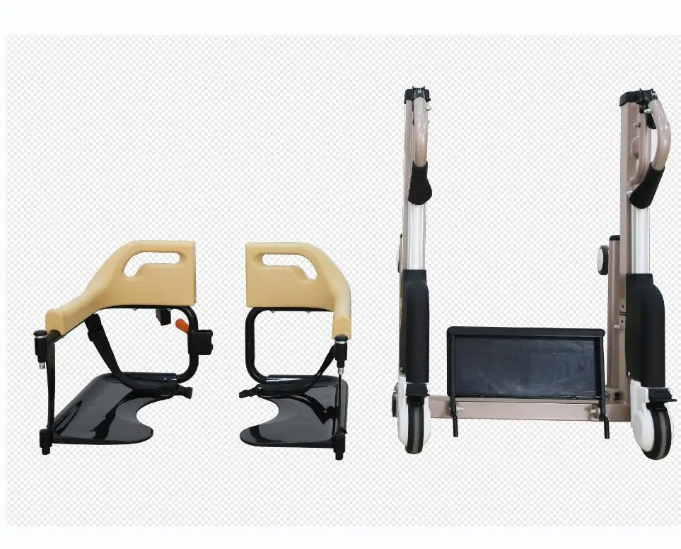 Medical Safety Electric Patient Transfer Lift Chair Adjustable Commode Chair With Controller 5