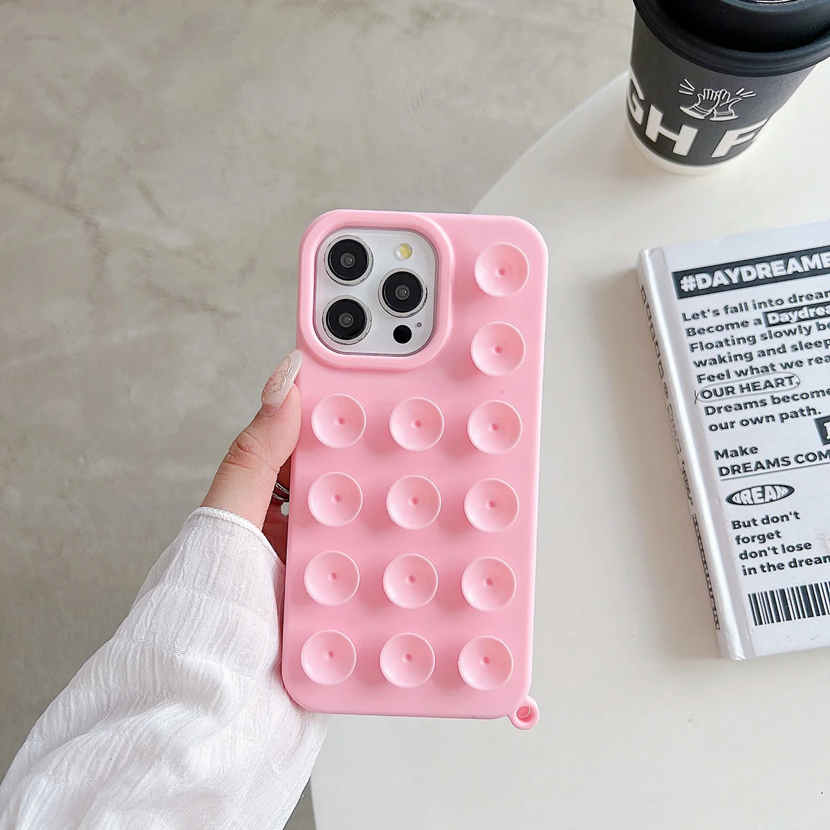 Shockproof Anti-Slip Silicone Phone Case with Suction Cup Design