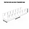 Hat Stand for Baseball Caps Acrylic Hat Organizer Hat Racks for Baseball Caps Display and Organizer for Bedroom Closet Dresser 6