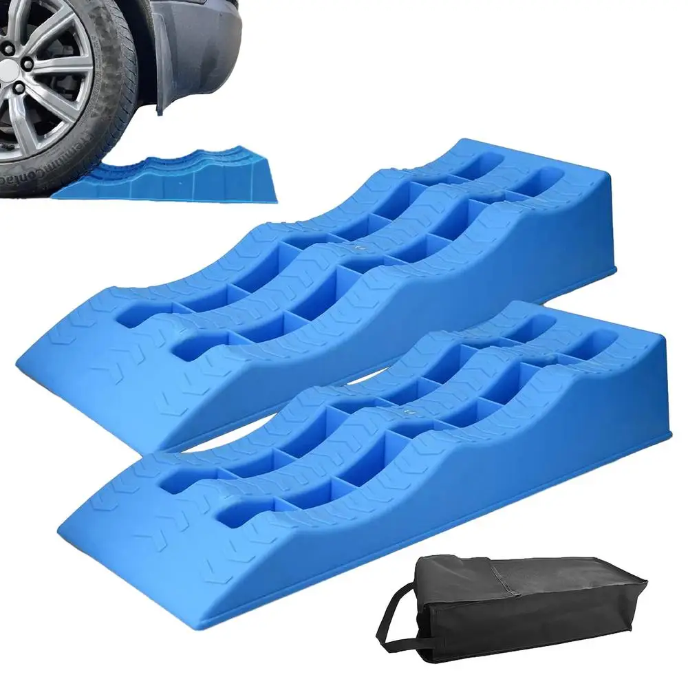 2Pcs RV Nivellierung Rampen Anti-Skid Camper Reifen Rad Wägen Auto Nivellierung Blöcke Leichte Bordstein Rampen Heavy Duty schwelle Rampe – Detail 2