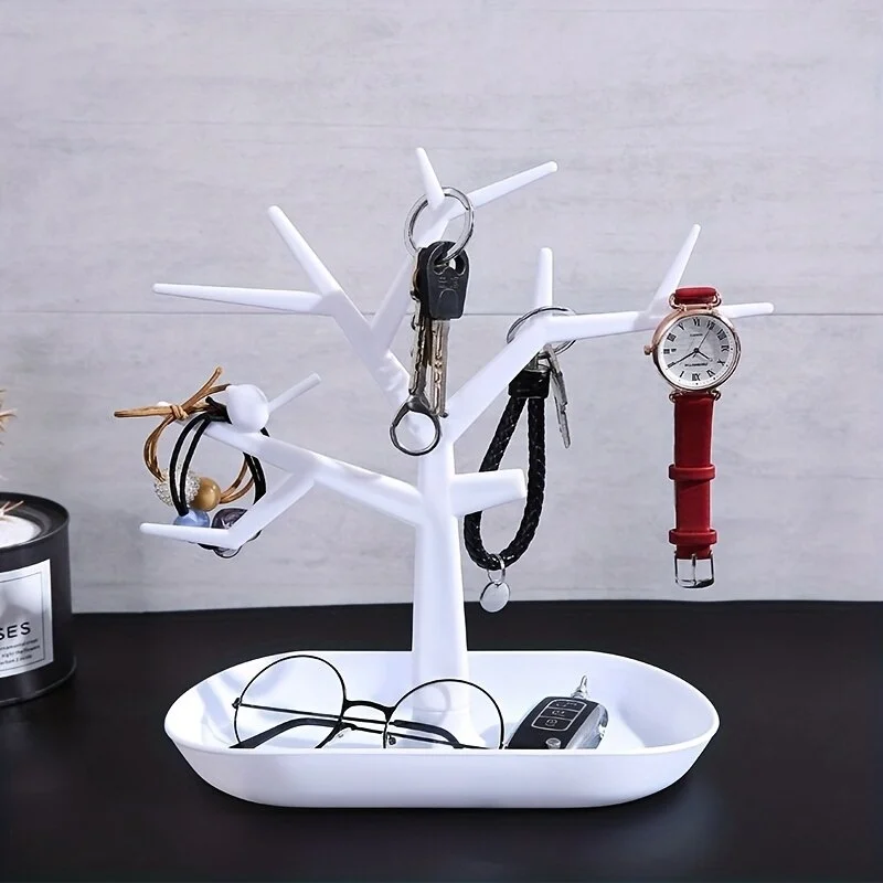 1PC Tree Hanger Creative Necklace Jewelry Bracelet Display Rack Earrings Ring Storage Rack Decoration Crafts Home Organization