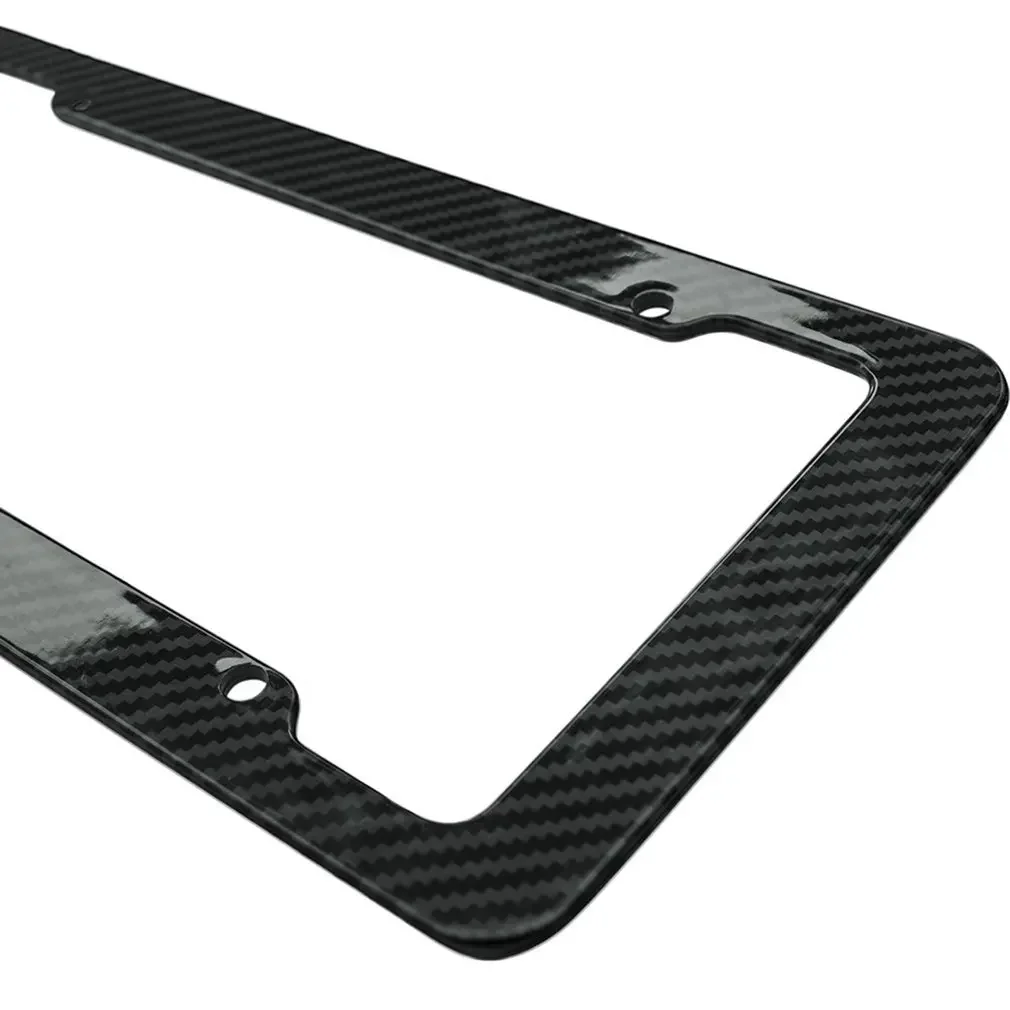 1PcsUniversal License Plate Frame Carbon Fiber Plastic License Plate Frame Bracket With Standard Screw Kits Hot Sell Dropship