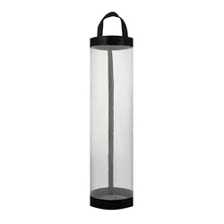 Garbage Bag Storage Organizer - Kitchen Hanging Plastic Bag Holder (Gray)