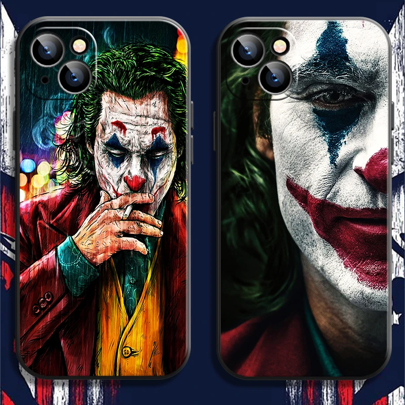 Phone Case 11 Marvel Joker Clown Phone Case 13 Pro Max 11 12 13 Mini X XS XR MAX 6 6s 7 8 Plus SE 2020 Cover transparent shell