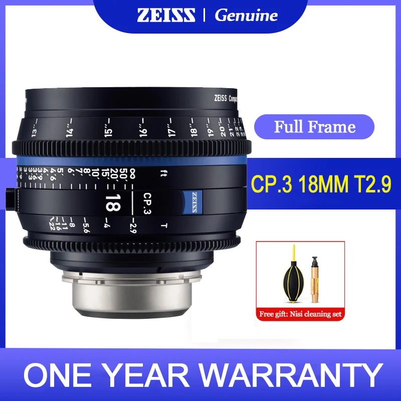 Zeiss Cp.3 18Mm T2.9 Compact Prime Cinema Lens Per Fotocamere Canon Ef/Mft/Pl/Nikon F/Sony E Mount