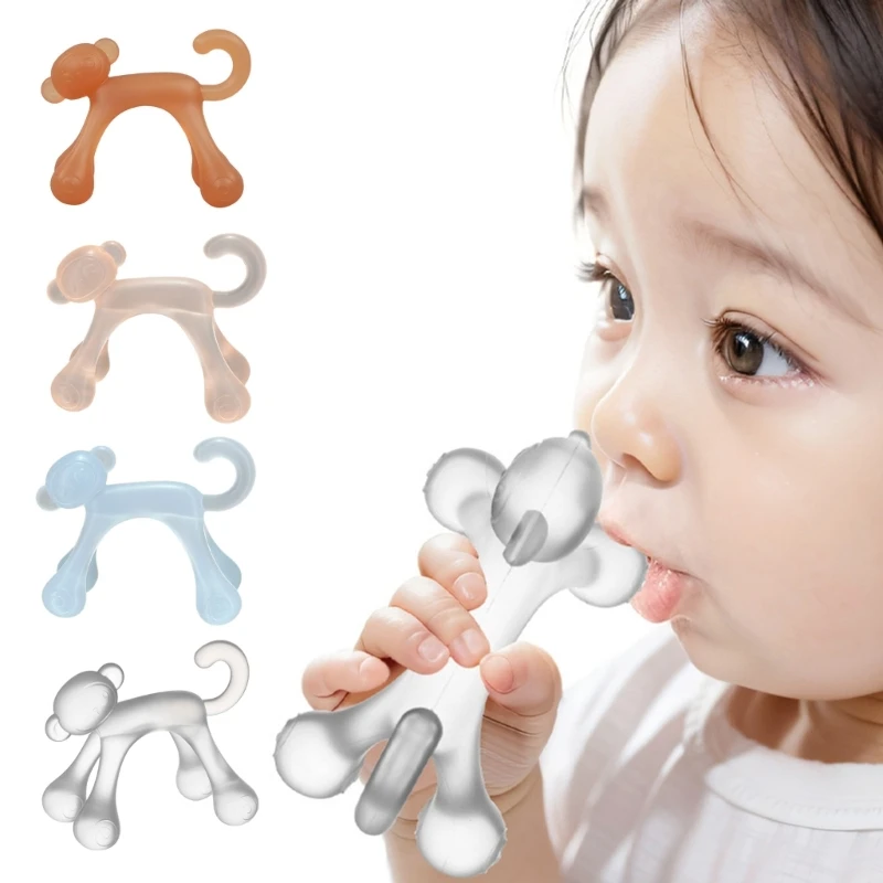 

Cartoon Teething Aid Fun & Functional Teether Gentle Teething Toy No Toxic & Long Service Teether for Boy Girls