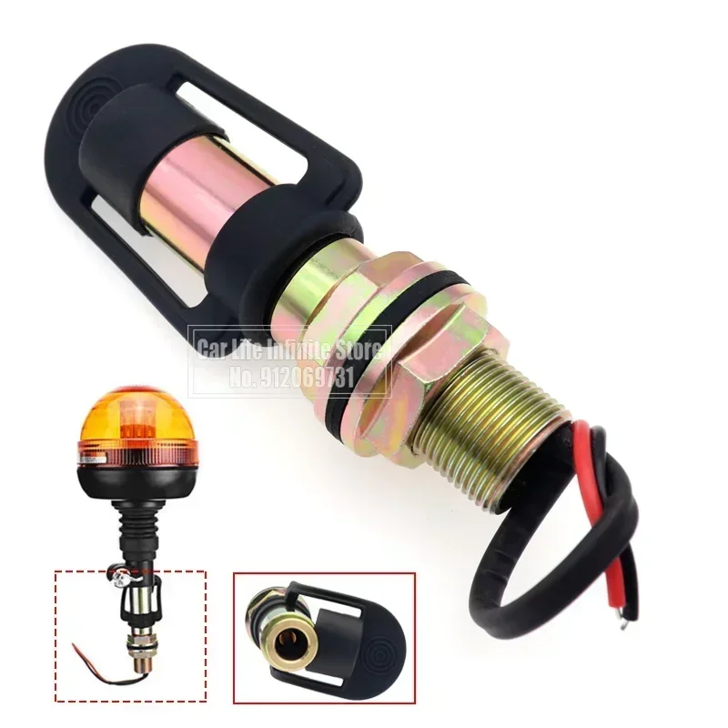 Car Truck Metal Rotating Flashing Beacon Mount Warning Light Bracket Flexible Stem DIN Pole Tractor Mounting Light car strobe warning light