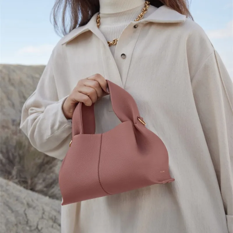 

French niche cloud bag Cowhide handbag Fashion Aesthetic Handbags Designer Shoulder crossbody women's bag