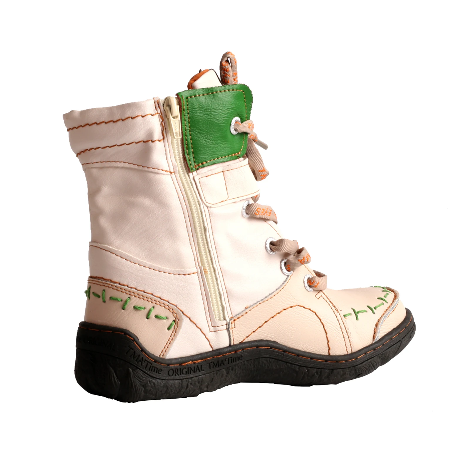 Women's Leather Ankle Boots - Casual Fashion Boots With Side Zipper, Non-Slip Sole