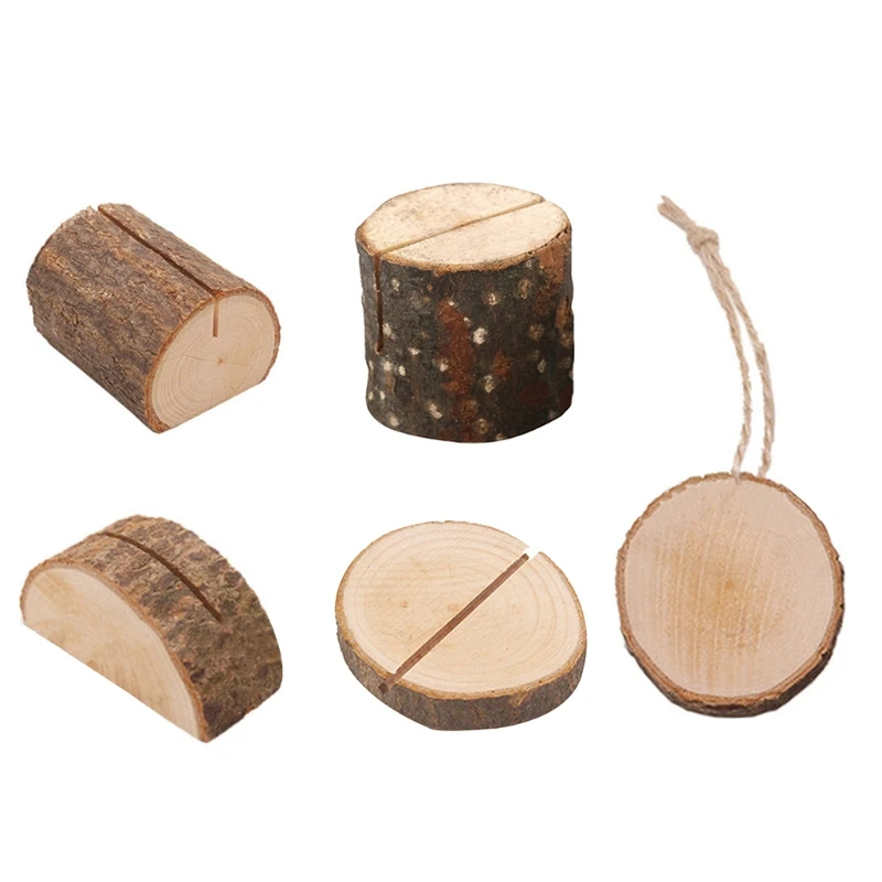 

Деревянный держатель для карточек в деревенском стиле, подставка с номером стола, именные карточки, зажим для фотографий для