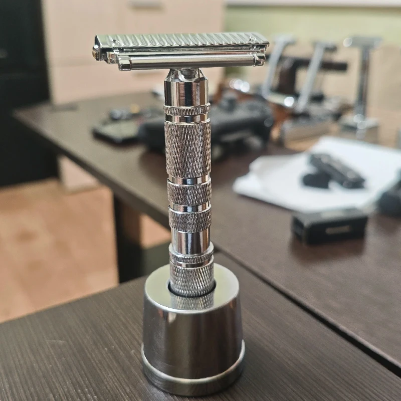 Shavcooo GP300 Glide 3.0 Pro Super Roller Rasierkopf Universal M5 Thread Doppel-Halbklingen-Sicherheitsrasierer mit Reisebox – Detail 16