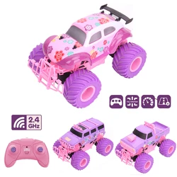 JJRC Pink RC electric off-road car big wheel fast purple truck remote control girls toys for kids