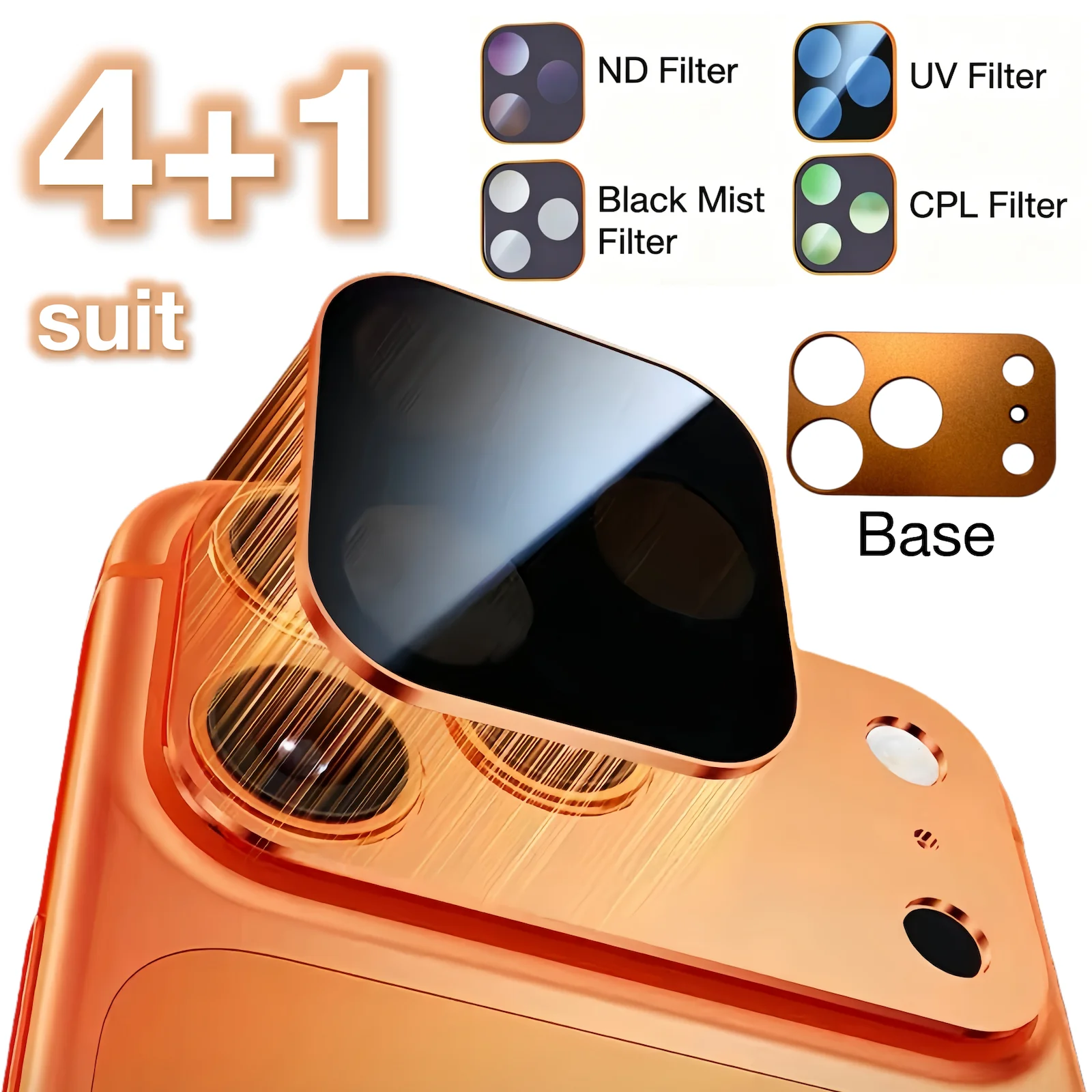 4-in-1 Mobile Camera Protective Filter with ND, UV, CPL, and Black Pro-Mist Effects