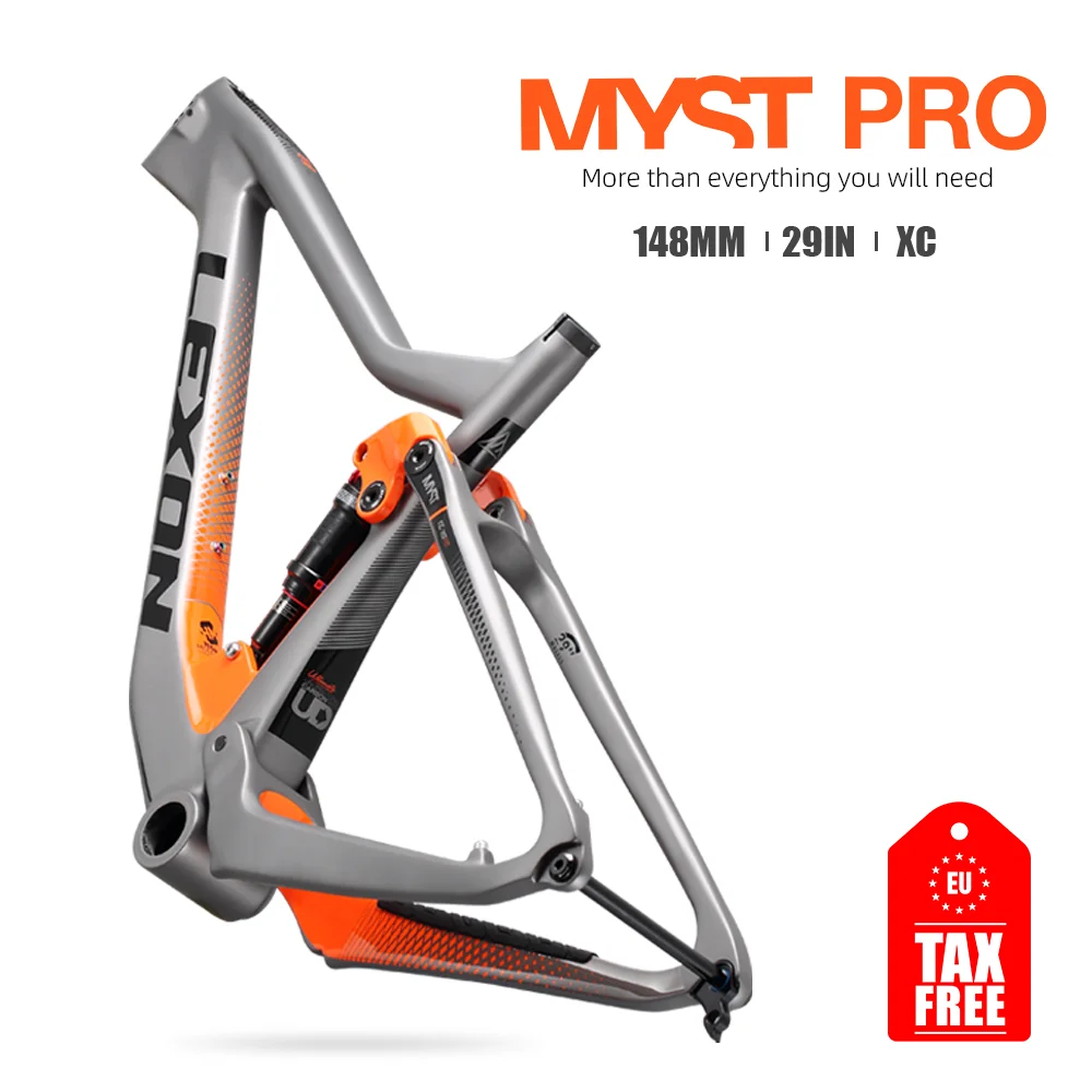 

LEXON Bicycle Frame XC Trial Cross country Bike Frames Carbon Mountain Bike Full Suspension 29 Boost Bike Frame Cycling Parts