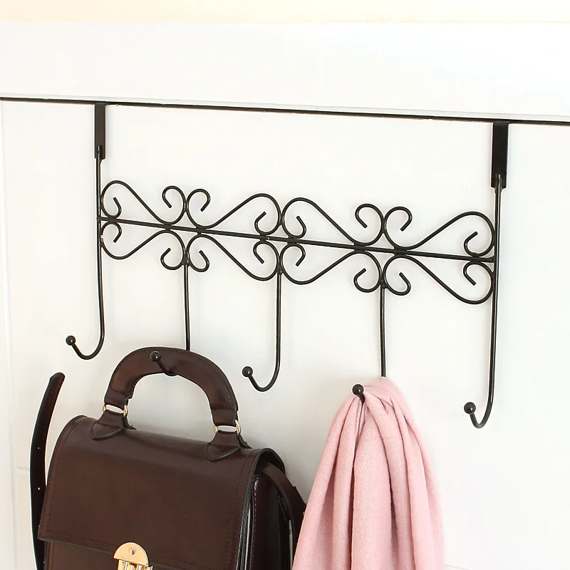 

Five Hooks Hooks Over Door Towel Clothes Hat Bag Over Door Bathroom Hanger Hanging Coat Cloth