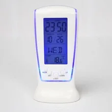  Digital Calendar Temperature LED Digital Alarm Clock with Blue Back light Electronic Calendar Thermometer Led Clock With Time 