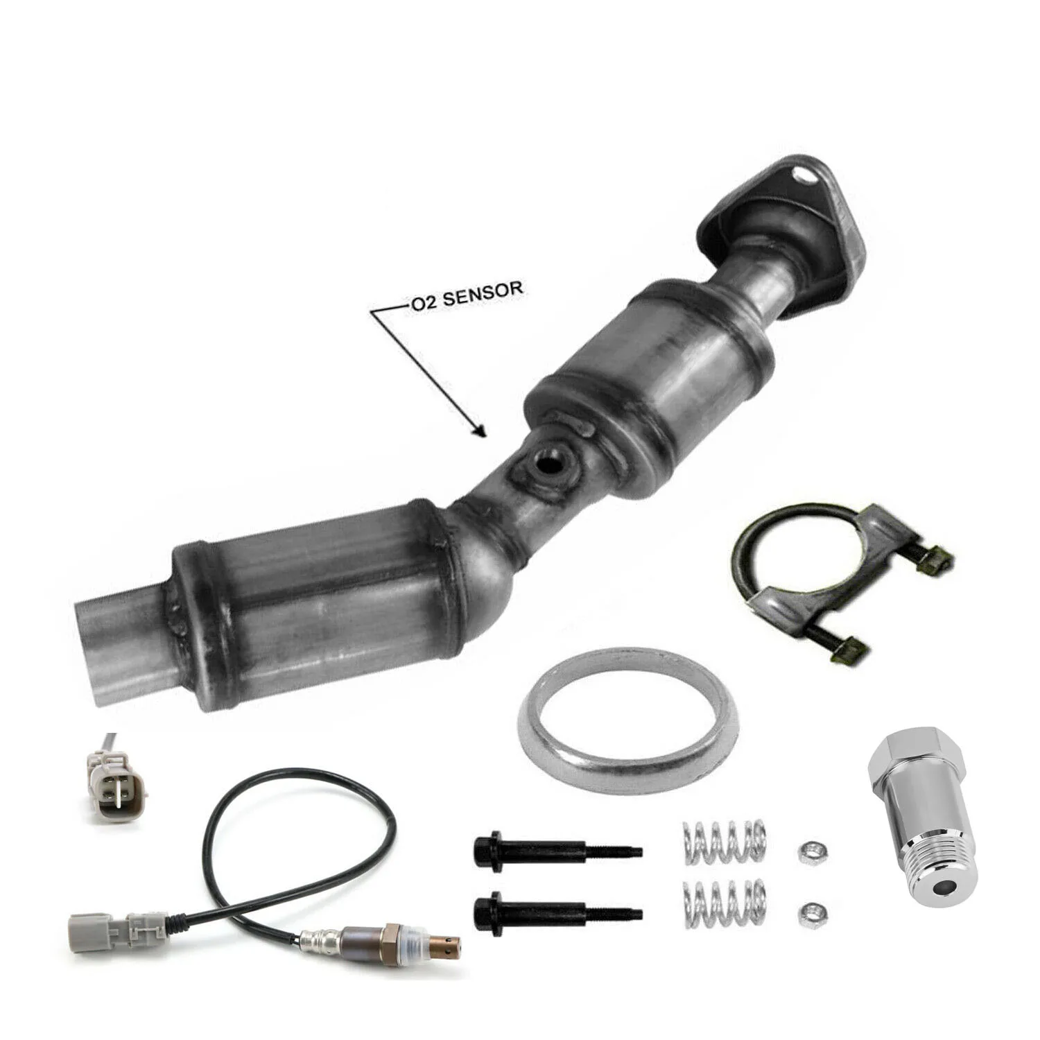 

For Toyota Prius, Prius+ 2009-2015 1.8 Catalytic Converter With Oxygen Sensor & Kit