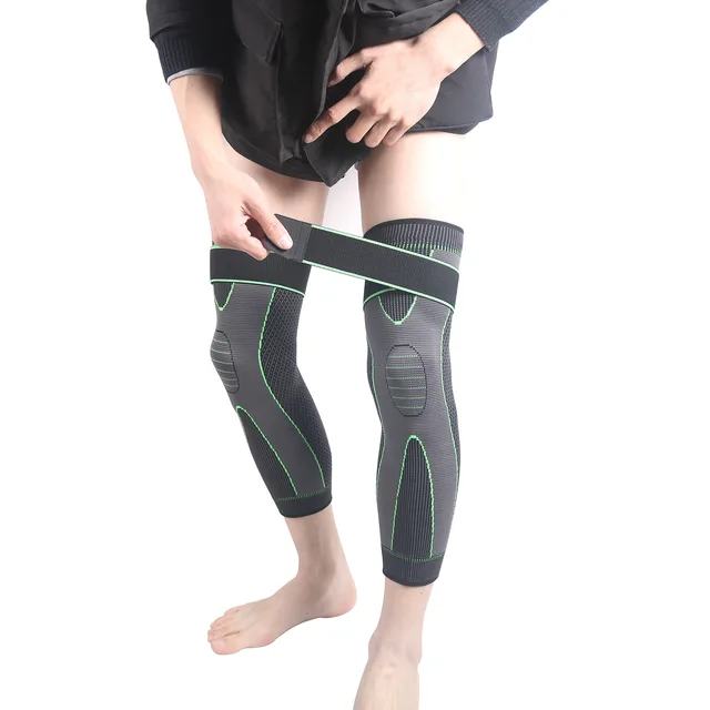 1 PCS Compression Knee Pads Support Sleeve Protector Elastic Kneepad Brace Spring Support  Volleyball Running  Silicone 6