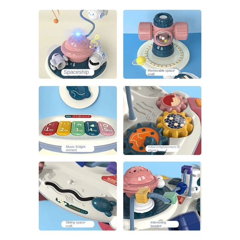 K-star STEAM Science And Education Learning Table Multi Functional Early Education Toys Double Sided Bilingual Game Table