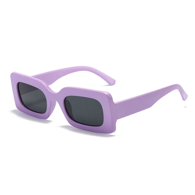 New Vintage Rectangle Purple Sunglasses For Women Men Fashion Small Square Frame Gradient Eyewear Shades UV400  Sun Glasses 11
