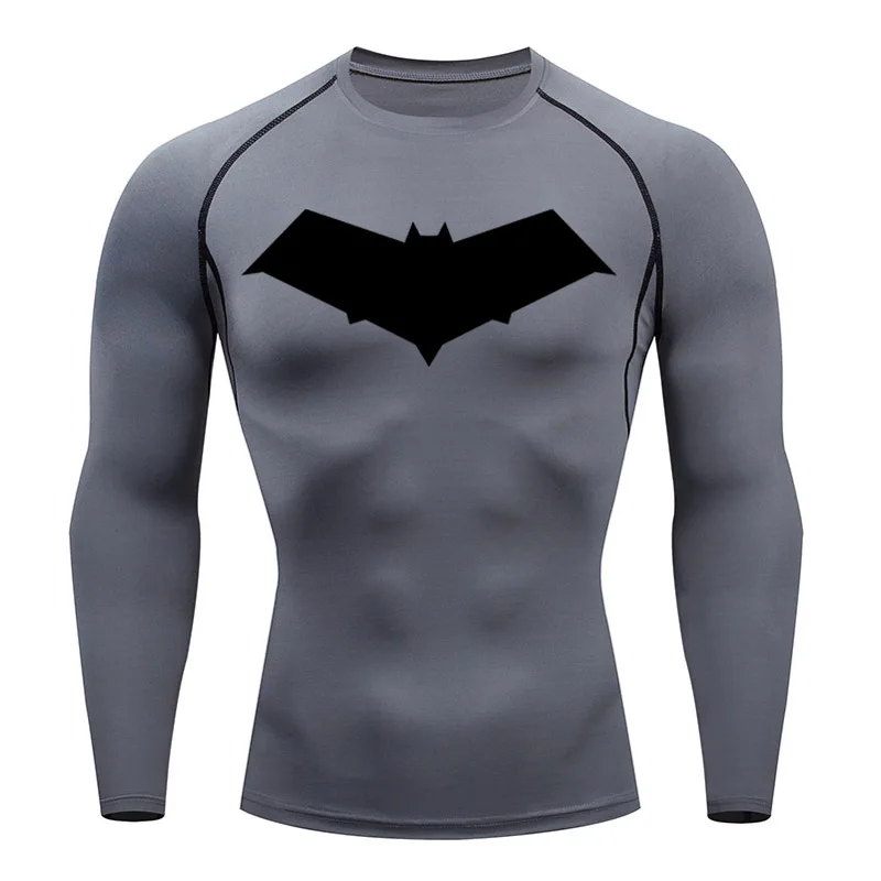 Compression Shirt Men's Running T-shirt Long sleeve Bodybuilding Fitness Top Sweat Gym Workout Second Skin rashgarda MMA Short 4