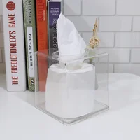 Acrylic Tissue Box Transparent Square Paper Holder For Home Office Car Living Room Bedroom Bathroom Storage Container 1