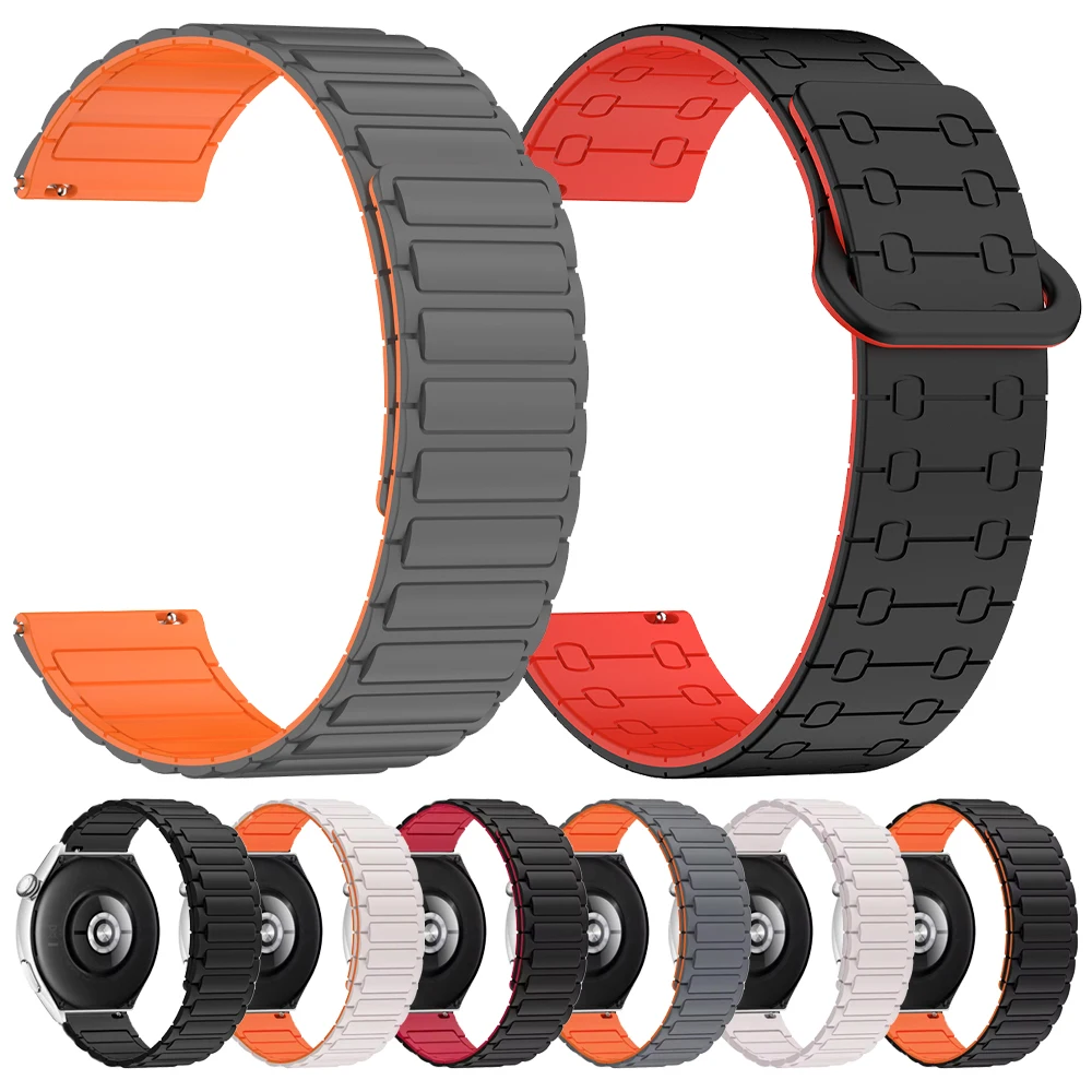 Silicone Magnetic Loop Watch Strap - 22mm Band Bracelet